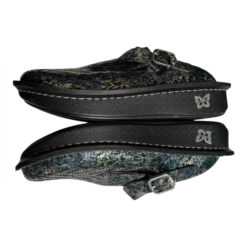 Alegria Classic Clogs Multicolor Leather Slip-On with Buckle Womens Size 9.5 - Picture 10 of 15